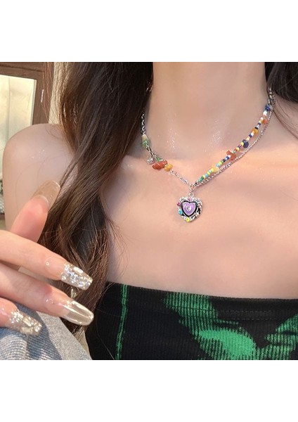 Yeni Kolye Niş Tasarım Birinci Sınıf Mizaç Duygusu Basit Zinciri Çok Yönlü Basit Hafif Lüks Kolye (Yurt Dışından)