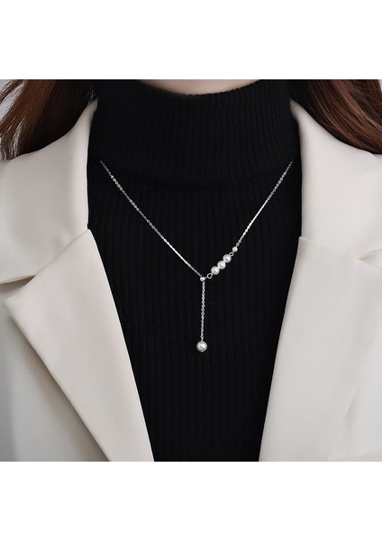 Yeni Kolye Niş Tasarım Birinci Sınıf Mizaç Duygusu Basit Zinciri Çok Yönlü Basit Hafif Lüks Kolye (Yurt Dışından)