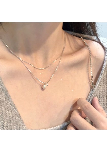 Yeni Kolye Niş Tasarım Birinci Sınıf Mizaç Duygusu Basit Zinciri Çok Yönlü Basit Hafif Lüks Kolye (Yurt Dışından)