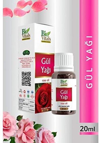 Gül Yağı Cilt Bakımına Özel 20 ml Doğal Gül Özleriyle Zenginleştirilmiş fiyatları