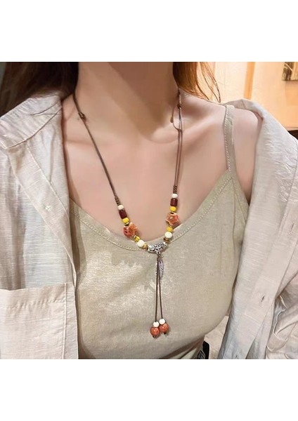 Yeni Ekleme Japonya ve Güney Kore Kolye Tasarım Duygusu Gelişmiş Hafif Lüks Niş Zinciri, Kadın Kolye (Yurt Dışından)