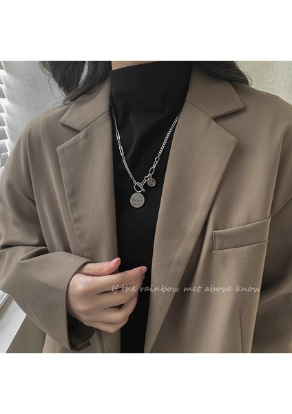 Yeni Kolye Niş Tasarım Birinci Sınıf Mizaç Duygusu Basit Zinciri Çok Yönlü Basit Hafif Lüks Kolye (Yurt Dışından)