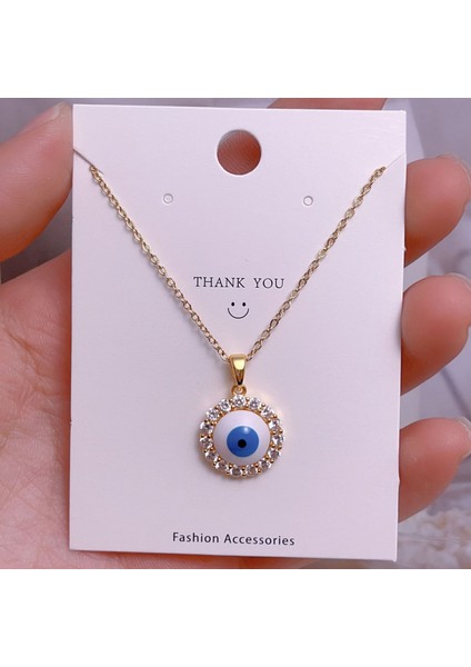 Yeni Çelik Zinciri Dönen Kolye Kolye Kadın Basit Yüz Aksesuarlı Hafif Lüks (Yurt Dışından)