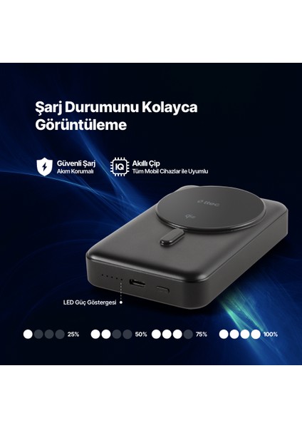 Recharger Pro M 10.000MAH Qi2/magsafe Özellikli 15W Iphone/android Stantlı Kablosuz 2BB227