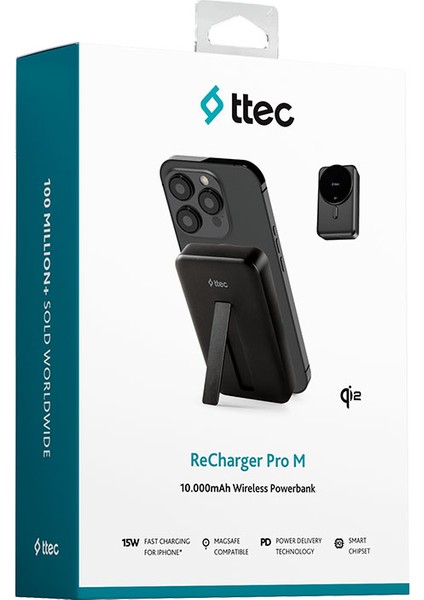 Recharger Pro M 10.000MAH Qi2/magsafe Özellikli 15W Iphone/android Stantlı Kablosuz 2BB227