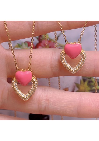 Yeni Bakır Kaplama Mikro-Set Zirkon Metin Tasarımı Moda Basit ve Çok Yönlü Kolye Ucu Kolye (Yurt Dışından)