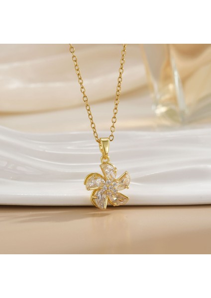 Yeni Titanyum Çelik Premium Niş Tasarım Kolye Duygusu Gelgit Modası Basit Mizaç Rengini Kaybetmez Zinciri (Yurt Dışından)