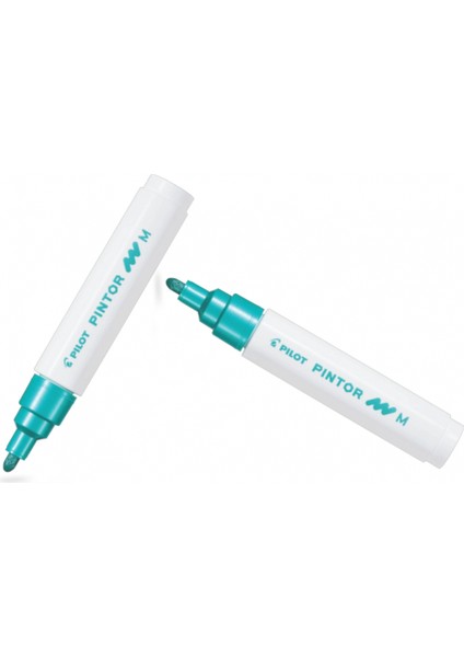 Pılot Pintor (M) Yuvarlak Uç Metalik Yeşil ( Iki Adet )