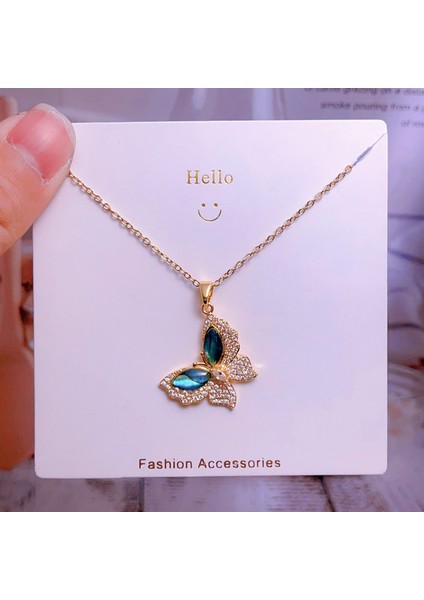 Yeni Avrupa ve Amerika Birleşik Devletleri Moda Lüks Niş Mücevher Deniz Dünyası Kolye Bakır Kaplama 18K Kolye Titanyum Çelik Zinciri (Yurt Dışından)