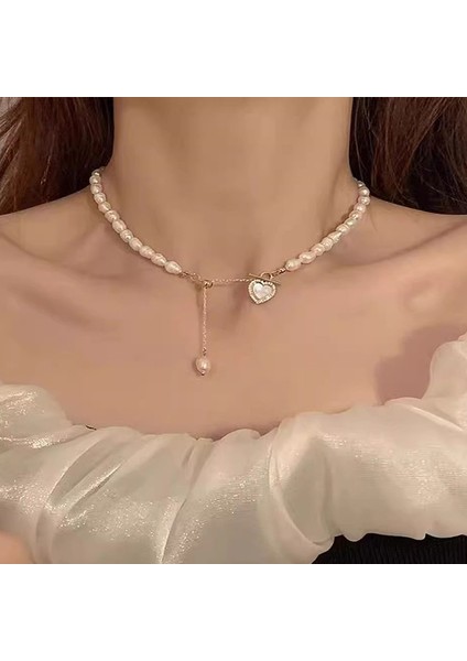 Yeni Kolye Niş Tasarım Birinci Sınıf Mizaç Duygusu Basit Zinciri Çok Yönlü Basit Hafif Lüks Kolye (Yurt Dışından)