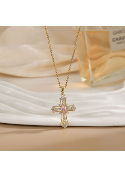 Yeni Avrupa ve Amerika Birleşik Devletleri Moda Lüks Niş Mücevher Deniz Dünyası Kolye Bakır Kaplama 18K Kolye Titanyum Çelik Zinciri (Yurt Dışından)