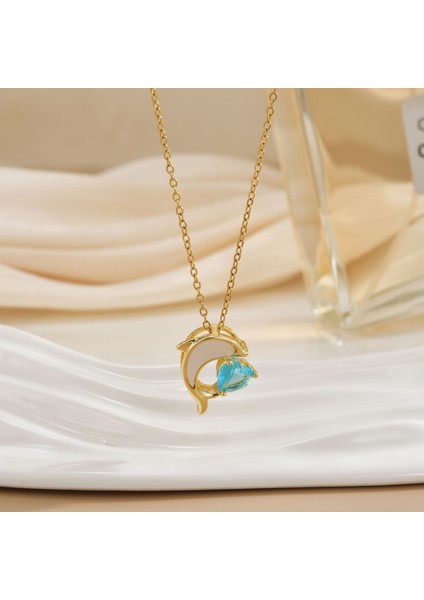 Yeni Titanyum Çelik Premium Niş Tasarım Kolye Duygusu Gelgit Modası Basit Mizaç Rengini Kaybetmez Zinciri (Yurt Dışından)