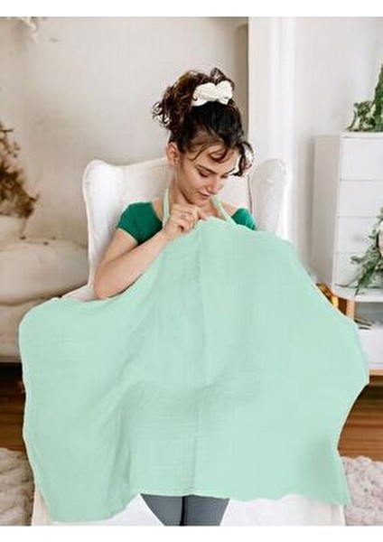 4 Katlı Müslin Bebek Emzirme Seti %100 Pamuk Emzirme Yastığı ve Klipsi ile 3 Parça modelleri