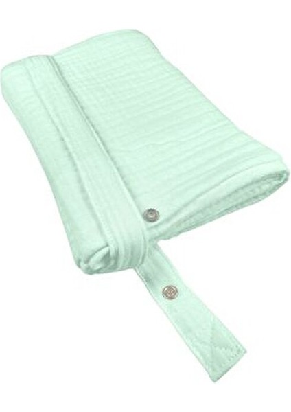 4 Katlı Müslin Bebek Emzirme Seti %100 Pamuk Emzirme Yastığı ve Klipsi ile 3 Parça