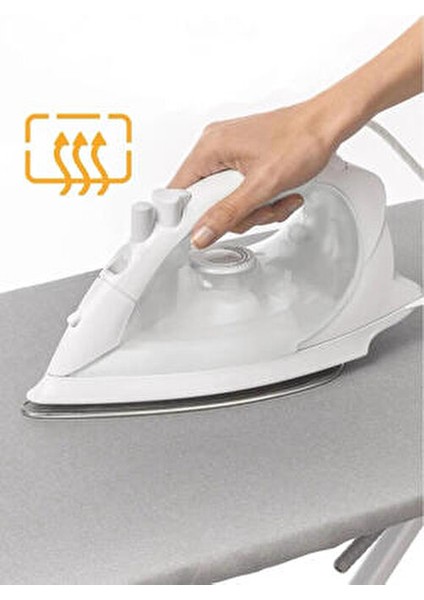 Yanmaz Ütü Masası Bezi Gri Pamuk Polyester Karışımı 130x52 cm Isıya Dayanıklı fiyatları