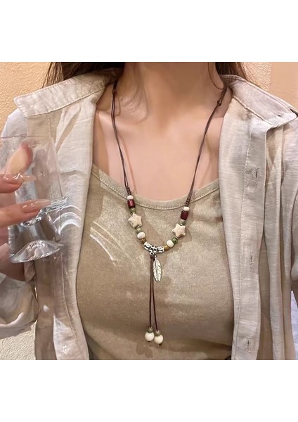 Yeni Ekleme Japonya ve Güney Kore Kolye Tasarım Duygusu Gelişmiş Hafif Lüks Niş Zinciri, Kadın Kolye (Yurt Dışından)