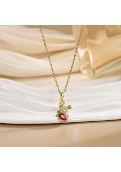 Yeni Titanyum Çelik Premium Niş Tasarım Kolye Duygusu Gelgit Modası Basit Mizaç Rengini Kaybetmez Zinciri (Yurt Dışından)