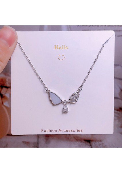 Yeni Bakır Kaplama Mikro-Set Zirkon Metin Tasarımı Moda Basit ve Çok Yönlü Kolye Ucu Kolye (Yurt Dışından)