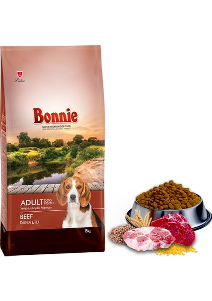 Biftekli Yetişkin Kuru Köpek Maması 15 kg