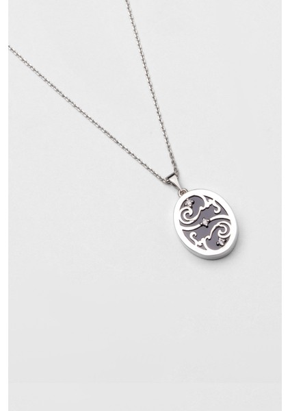 Ay Işığı 18 Ayar Beyaz Altın Kaplama 45 cm Gümüş Kolye indirimleri