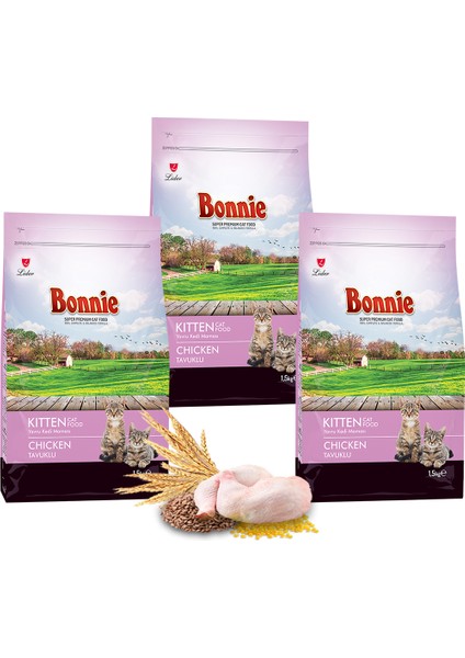 Tavuklu Yavru Kedi Maması 1,5 kg x 3