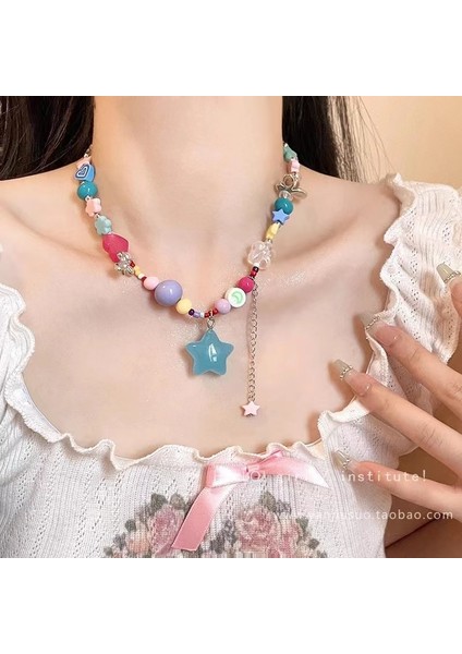 Yeni Kolye Kadın Niş Aksesuarları Baharatlı Kız Tatlı Serin Zinciri Kazak Kazak Zinciri Yüz Üst Düzey Süslemeler Duygusu ile (Yurt Dışından)