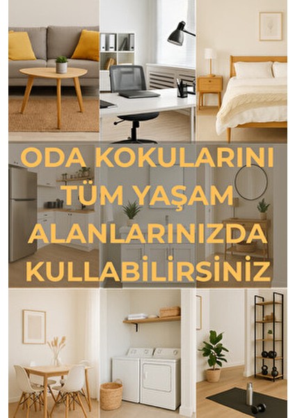 Vanilya Oda Kokusu Kalıcı Etki 110 ml Şık Siyah Çubuklu Oda Parfümü fırsatları