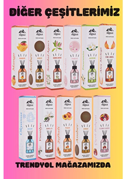 Vanilya Oda Kokusu Kalıcı Etki 110 ml Şık Siyah Çubuklu Oda Parfümü indirimleri