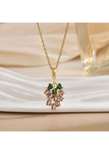 Yeni Avrupa ve Amerika Birleşik Devletleri Moda Lüks Niş Mücevher Deniz Dünyası Kolye Bakır Kaplama 18K Kolye Titanyum Çelik Zinciri (Yurt Dışından)