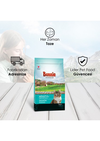 Somonlu Kedi Maması 1,5 kg x 3 modelleri