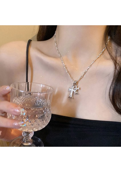 Yeni Perçin Metal Deri Yaka Crockpunk Aşk Kız Kültür Niş Kolye (Yurt Dışından)