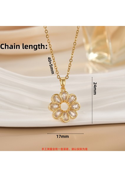 Yeni Basit Kakma Zirkonya Yay Kolye Kadın Basit Yüksek Sınıf Mücevher Duygusu Titanyum Çelik Renk Kaybetmez (Yurt Dışından)