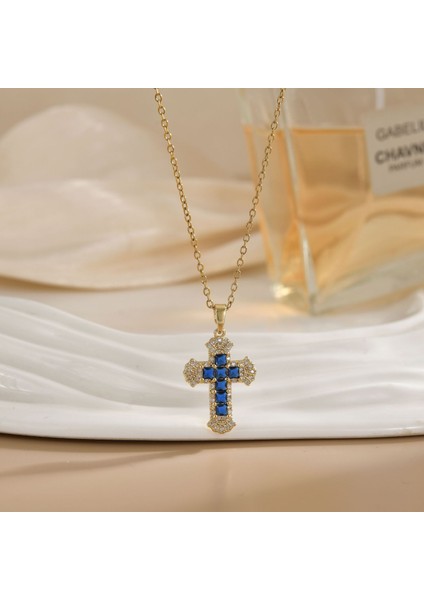 Yeni Avrupa ve Amerika Birleşik Devletleri Moda Lüks Niş Mücevher Deniz Dünyası Kolye Bakır Kaplama 18K Kolye Titanyum Çelik Zinciri (Yurt Dışından)