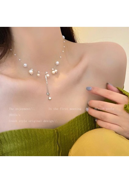 Yeni Ekleme Japonya ve Güney Kore Kolye Tasarım Duygusu Gelişmiş Hafif Lüks Niş Zinciri, Kadın Kolye (Yurt Dışından)