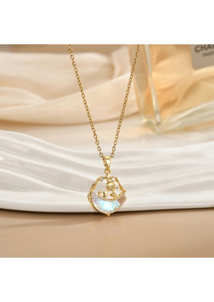 Yeni Avrupa ve Amerika Birleşik Devletleri Noel Serisi Kolye Kadın Basit Yeni Iş Tatil Elemanları Mikro-Kabuklu Yağ Damlası Kolye (Yurt Dışından)