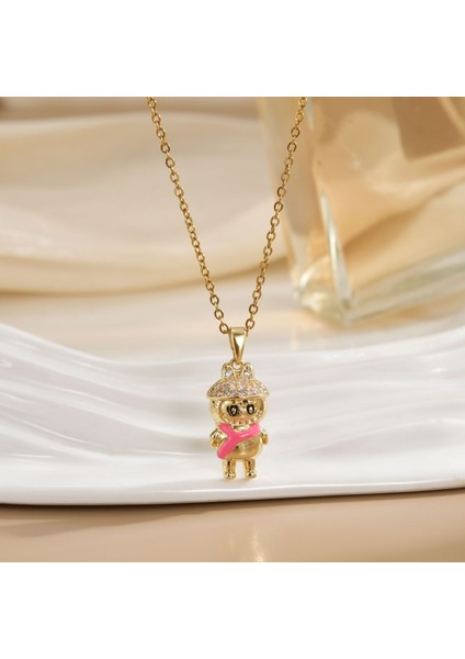 Yeni Titanyum Çelik Premium Niş Tasarım Kolye Duygusu Gelgit Modası Basit Mizaç Rengini Kaybetmez Zinciri (Yurt Dışından)