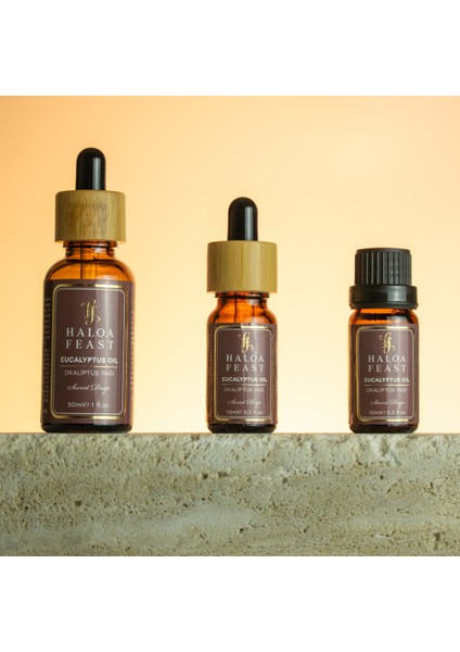 Haloa Feast Okaliptus Yağı - Eucalyptus Essential Oil 10 ml 0,3 Fl.oz Akışlı Kapak fırsatları