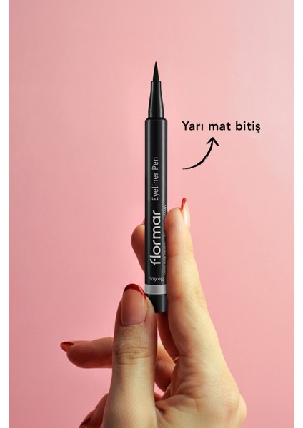 Likit Kalem Eyeliner Siyah Yarı Mat Yoğun Pigmentli Suya Dayanıklı Hassas Uçlu