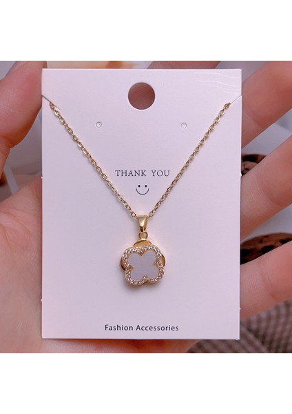 Yeni Titanyum Çelik Premium Niş Tasarım Kolye Duygusu Gelgit Modası Basit Mizaç Rengini Kaybetmez Zinciri (Yurt Dışından)