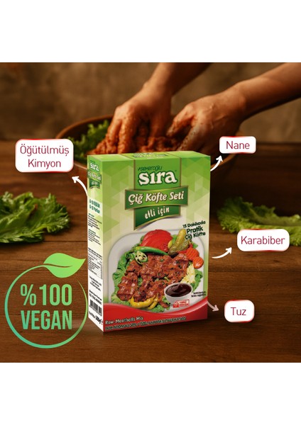 Çiğ Köfte Seti (Etli) modelleri