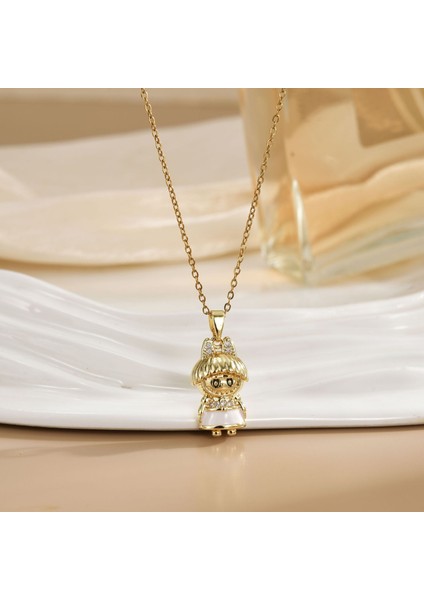 Yeni Titanyum Çelik Premium Niş Tasarım Kolye Duygusu Gelgit Modası Basit Mizaç Rengini Kaybetmez Zinciri (Yurt Dışından)