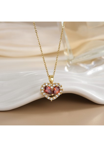 Yeni Titanyum Çelik Premium Niş Tasarım Kolye Duygusu Gelgit Modası Basit Mizaç Rengini Kaybetmez Zinciri (Yurt Dışından)