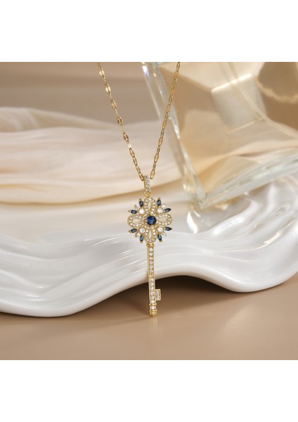 Yeni Kıdemli Işık Duygusu Lüks Titanyum Çelik Kolye Kadın Niş Tasarım Baharatlı Kız Inci Zinciri Moda Yüz Aksesuarları ile (Yurt Dışından)