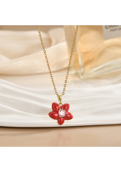 Yeni Avrupa ve Amerika Birleşik Devletleri Noel Serisi Kolye Kadın Basit Yeni Iş Tatil Elemanları Mikro-Kabuklu Yağ Damlası Kolye (Yurt Dışından)