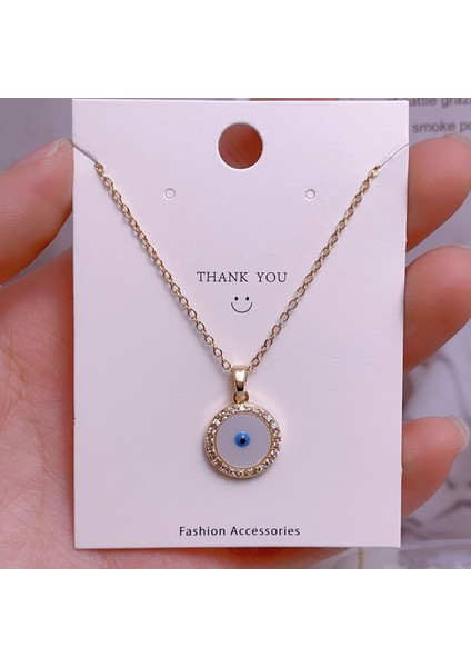 Yeni Çelik Zinciri Dönen Kolye Kolye Kadın Basit Yüz Aksesuarlı Hafif Lüks (Yurt Dışından)