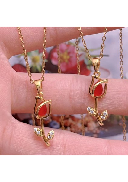 Yeni Bakır Kaplama Mikro-Set Zirkon Metin Tasarımı Moda Basit ve Çok Yönlü Kolye Ucu Kolye (Yurt Dışından)