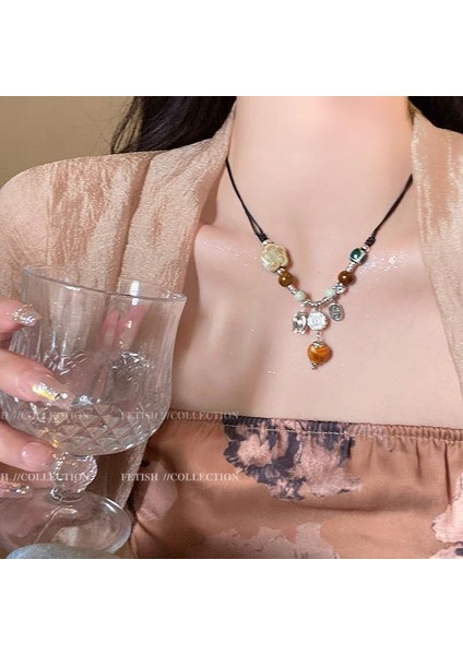 Yeni Vibe Sense Iyi Şanslar Istifleme Kolye Kısa Kolye Sevimli Zinciri (Yurt Dışından)