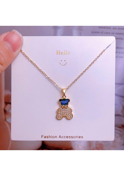 Yeni Avrupa ve Amerika Birleşik Devletleri Moda Lüks Niş Mücevher Deniz Dünyası Kolye Bakır Kaplama 18K Kolye Titanyum Çelik Zinciri (Yurt Dışından)