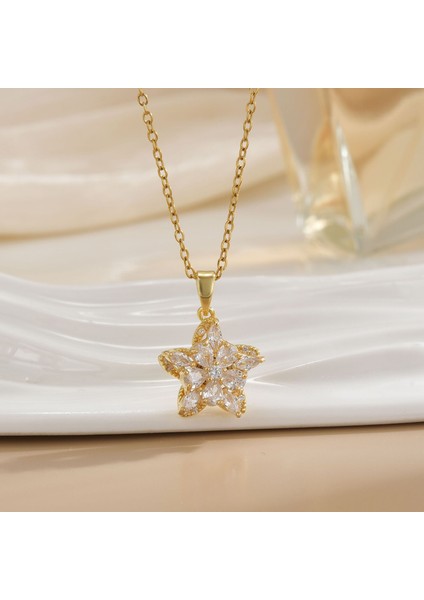 Yeni Avrupa ve Amerika Birleşik Devletleri Noel Serisi Kolye Kadın Basit Yeni Iş Tatil Elemanları Mikro-Kabuklu Yağ Damlası Kolye (Yurt Dışından)