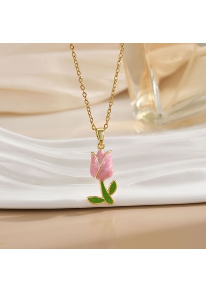 Yeni Avrupa ve Amerika Birleşik Devletleri Moda Lüks Niş Mücevher Deniz Dünyası Kolye Bakır Kaplama 18K Kolye Titanyum Çelik Zinciri (Yurt Dışından)